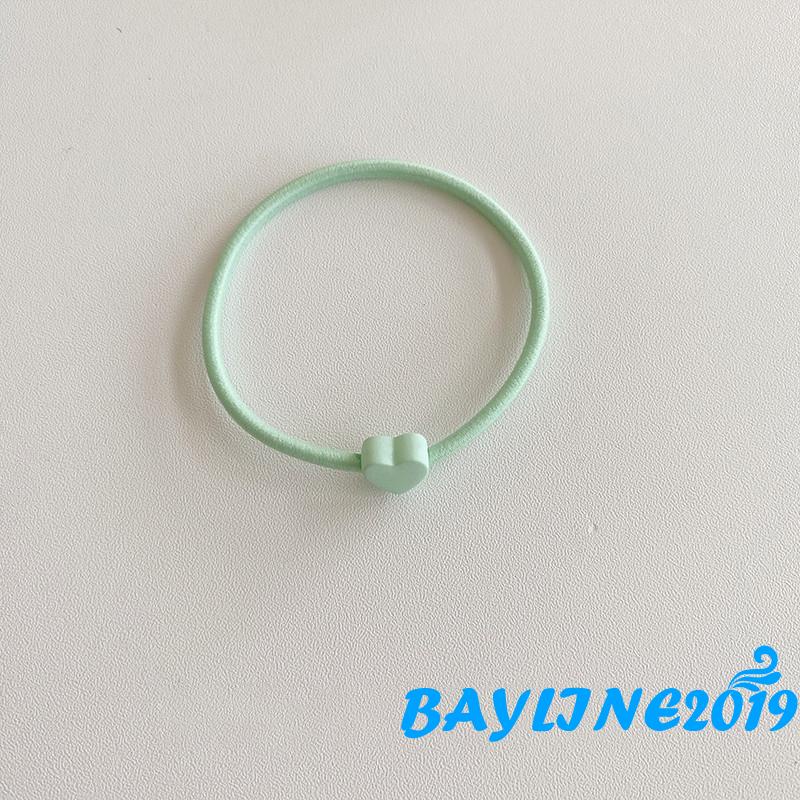 Dây buộc tóc trang trí họa tiết trái tim co giãn tốt độc đáo cho nữ