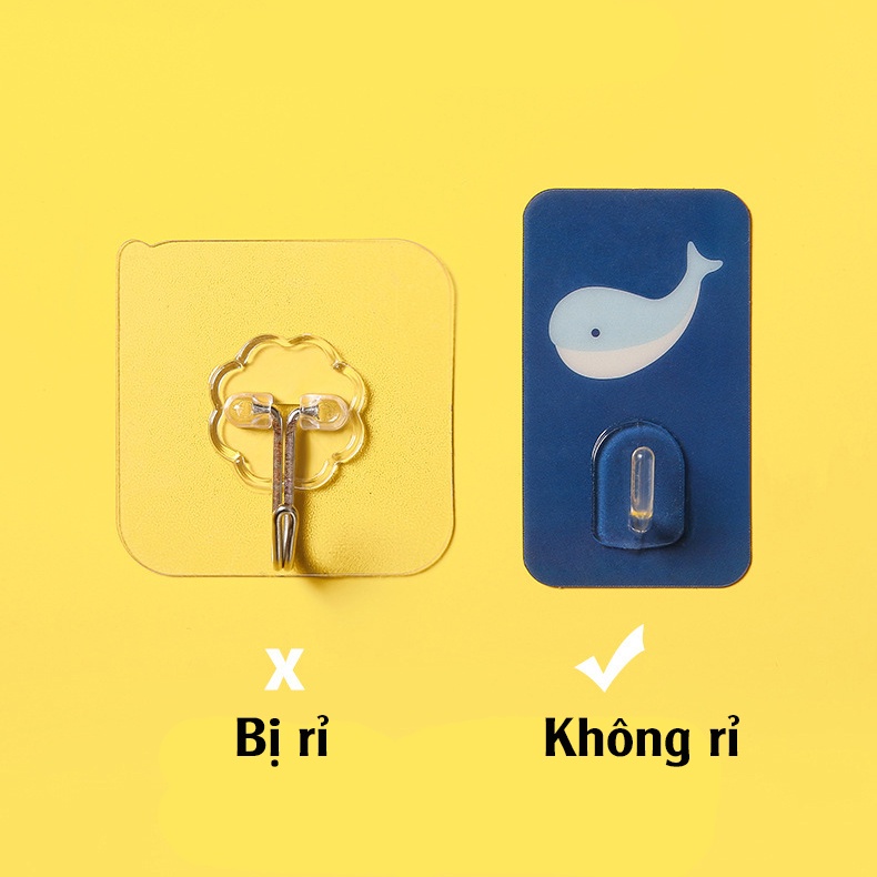 Móc dán tường hình thú, miếng dán chịu lực - M1