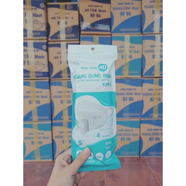 (HỘP/GÓI 10 CÁI)KHẨU TRANG Y TẾ KF94 HOÀNG DŨNG
