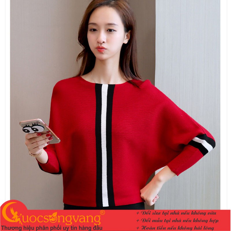 Áo len nữ sọc áo len cánh dơi GLA278 Cuocsongvang