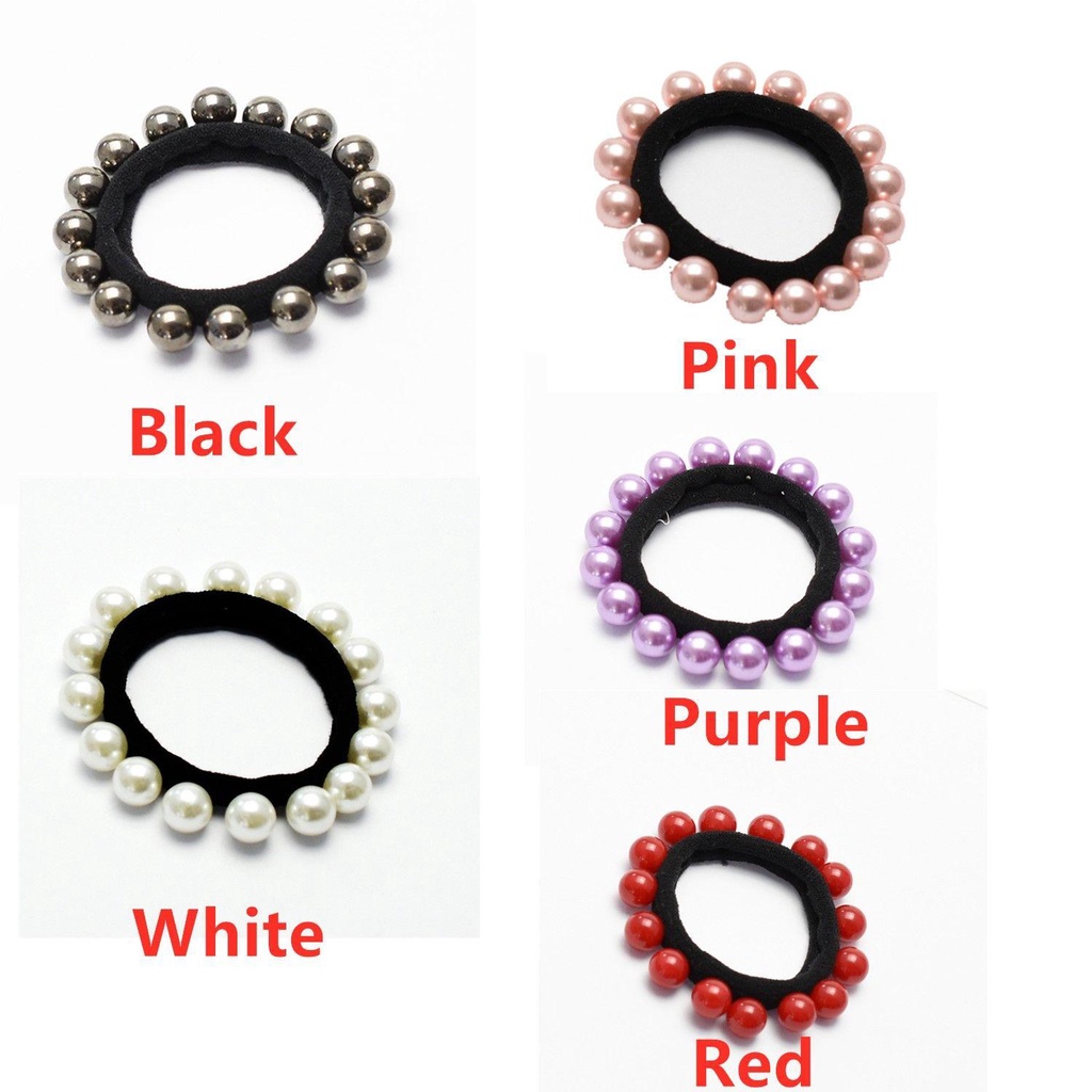 ROSE New Hair Tie Rope Gift Band Hair Ring Hair Accessories Hot High Elastic Women Girl Pearl/Multicolor