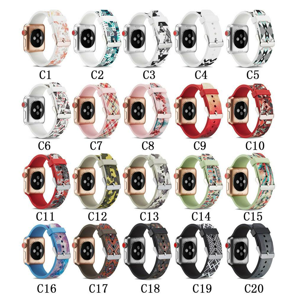 Dây Đeo Silicone Thời Trang Cho Đồng Hồ Thông Minh Apple Watch 6 5 4 SE 40mm 44mm IWatch Serise 3 2 1 38mm