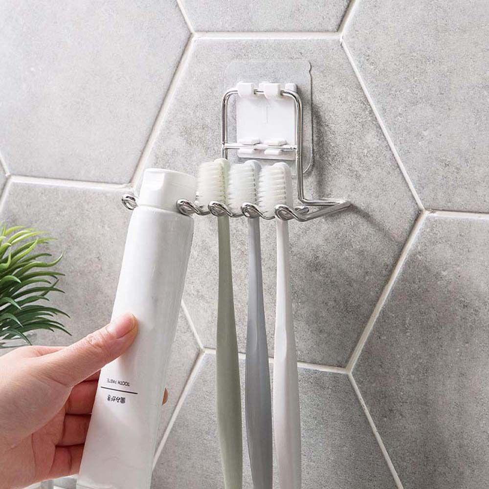 HARRIETT Giá Đỡ Bàn Chải Đánh Răng / Dao Cạo Râu Gắn Tường Tiết Kiệ