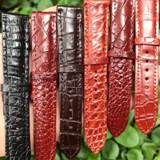 Dây đồng hồ da cá sấu size 20