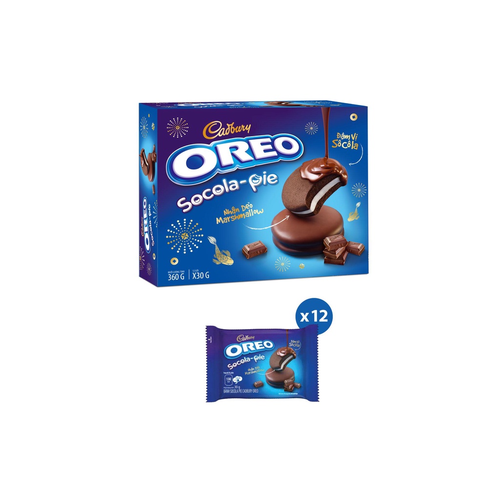 Combo 2 Hộp bánh oreo Sôcôla Pie 360g/hộp