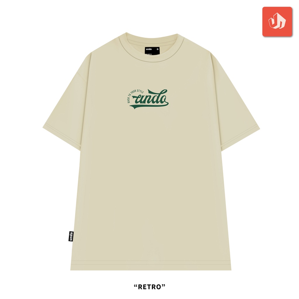 Áo Thun Unisex Undo Retro Màu Beige 100% Cotton - Local Brand Chính Hãng