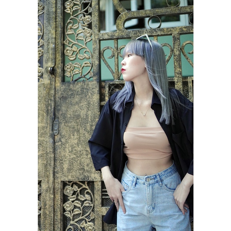 Áo sơ mi tay lỡ Hàn Quốc Hottrends 2022