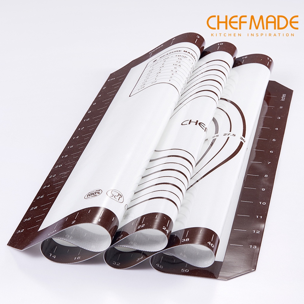 Thảm silicon CHEFMADE WK9146 nhào bột làm bánh chịu nhiệt chống trượt hiệu quả 23.6" x 15.7"