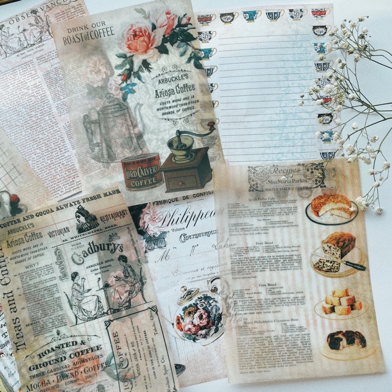 Background Giấy nền vintage Junkjournal paper BG003