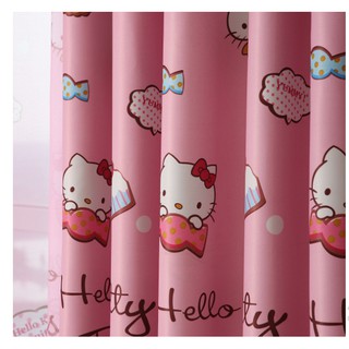 Rèm cửa trang trí cao cấp mẫu Hello Kitty