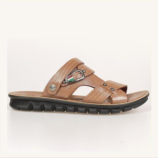 [Mã MASK2630K giảm 15% tối đa 30K đơn từ 99K] Dép da Nam quai ngang đế khâu GOSS 684 LN-Dép da Nam Da Bò Cao Cấp !