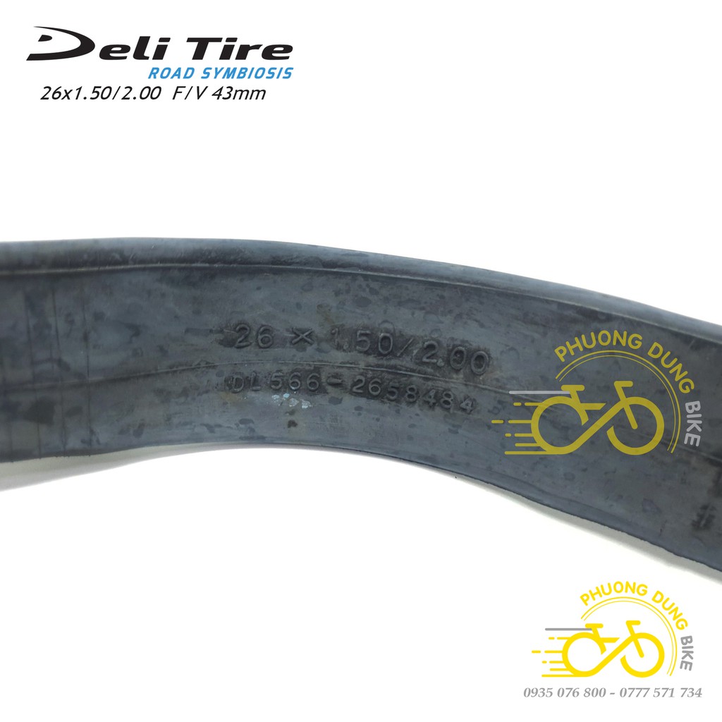 Ruột (Săm) xe đạp Deli Tire 26x1.5-2.0 43mm Van Pháp - Van Xe Đạp