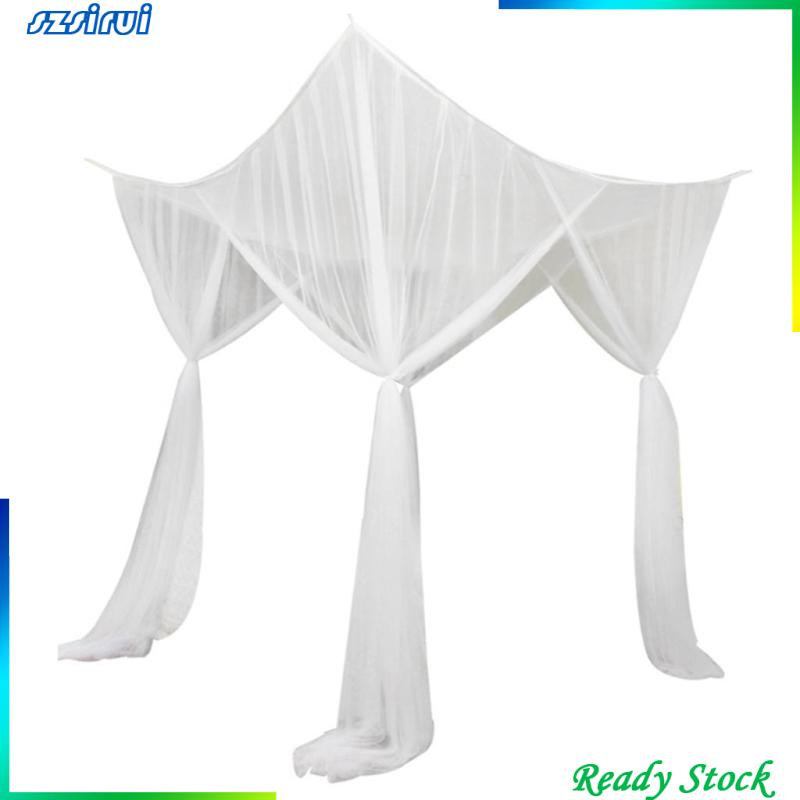 Màn Lưới 4 Bưu Điện Màu Trắng Trang Trí Phòng Ngủ Cho Bé Gái
