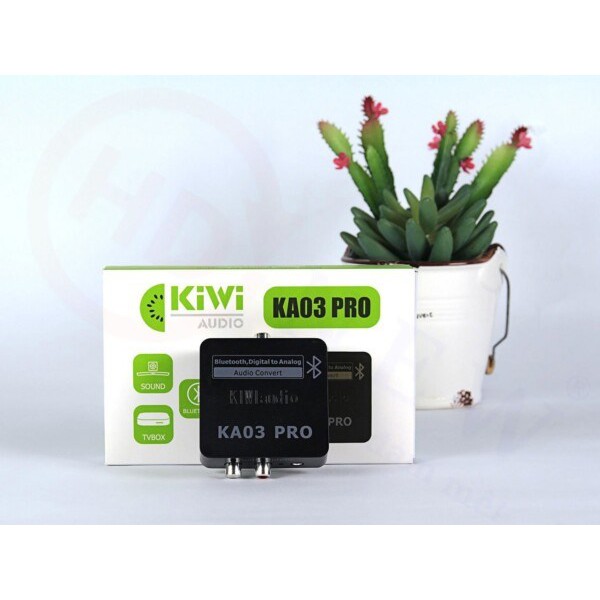 Bộ chuyển đổi âm thanh từ Optical sang Analog KIWI KA03 Pro hỗ trợ Bluetooth - Hàng chính Hãng