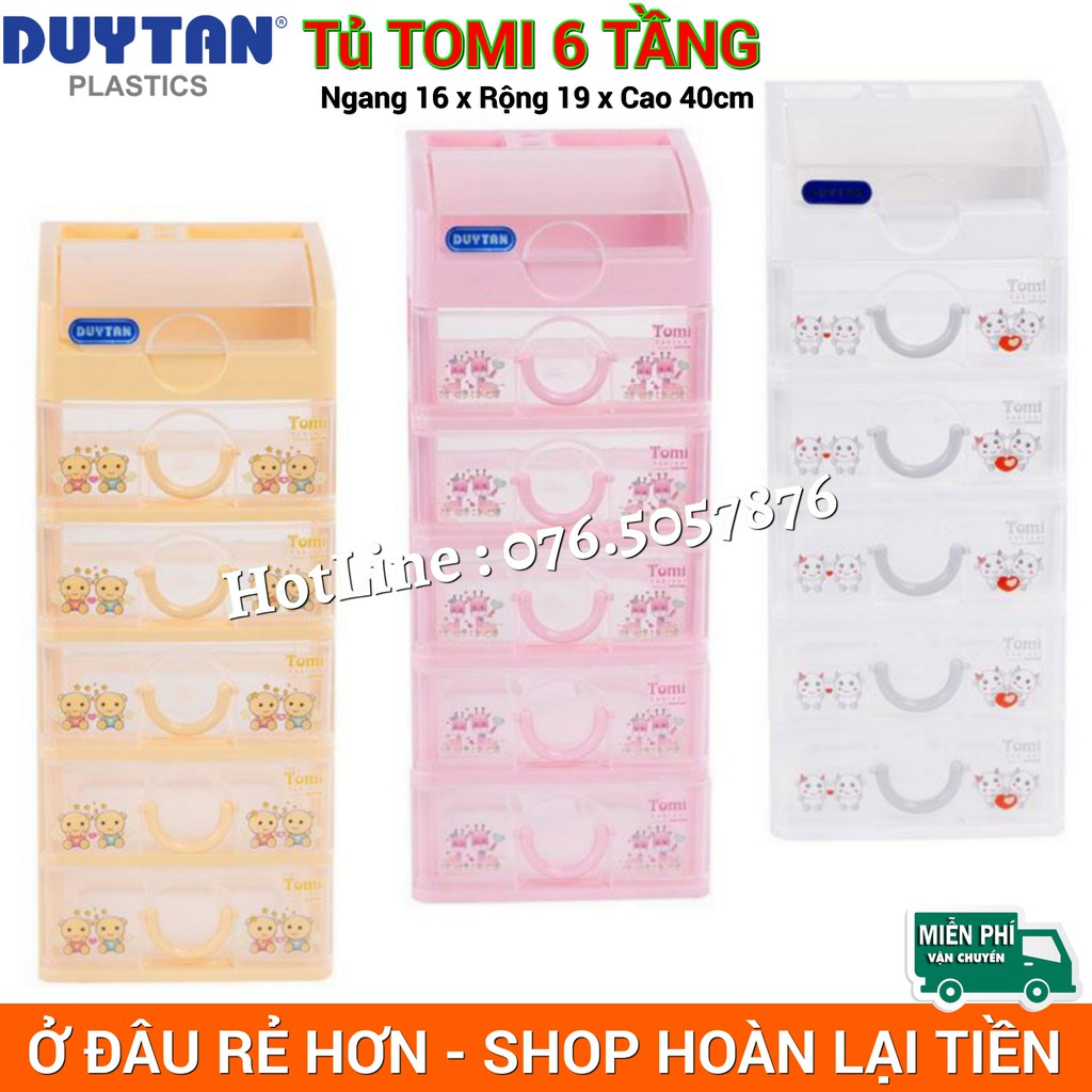 Tủ nhựa duy tân Tomi nhỏ 6 Ngăn.Nhiều Màu