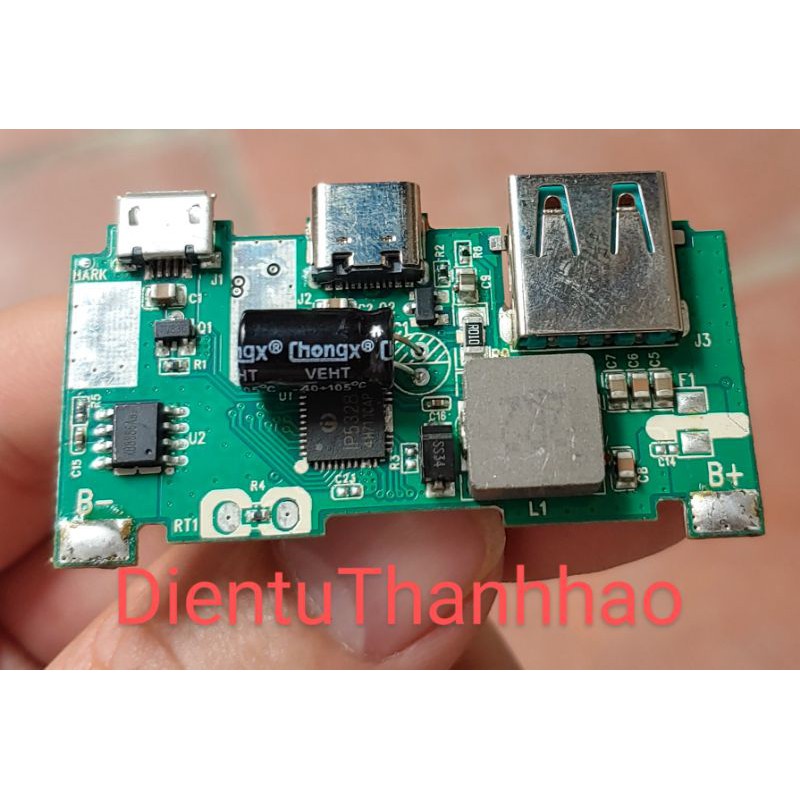 mạch sạc dự phòng sạc nhanh type c dp qc 3.0 mini sạc18w cho IPfull tụ new 1 usb ip5328