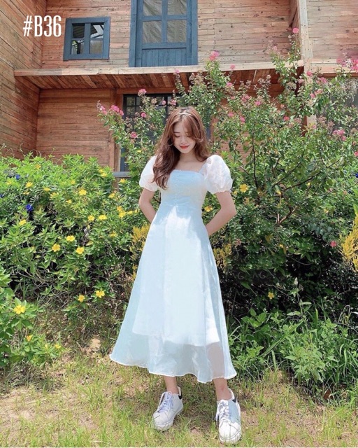 Đầm trắng dự tiệc 🌵FREESHIP 🌵Đầm xoè trắng dự tiệc | BigBuy360 - bigbuy360.vn