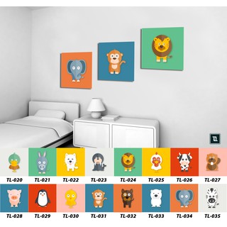 Tranh canvas mẫu 12 con giáp cho phòng bé