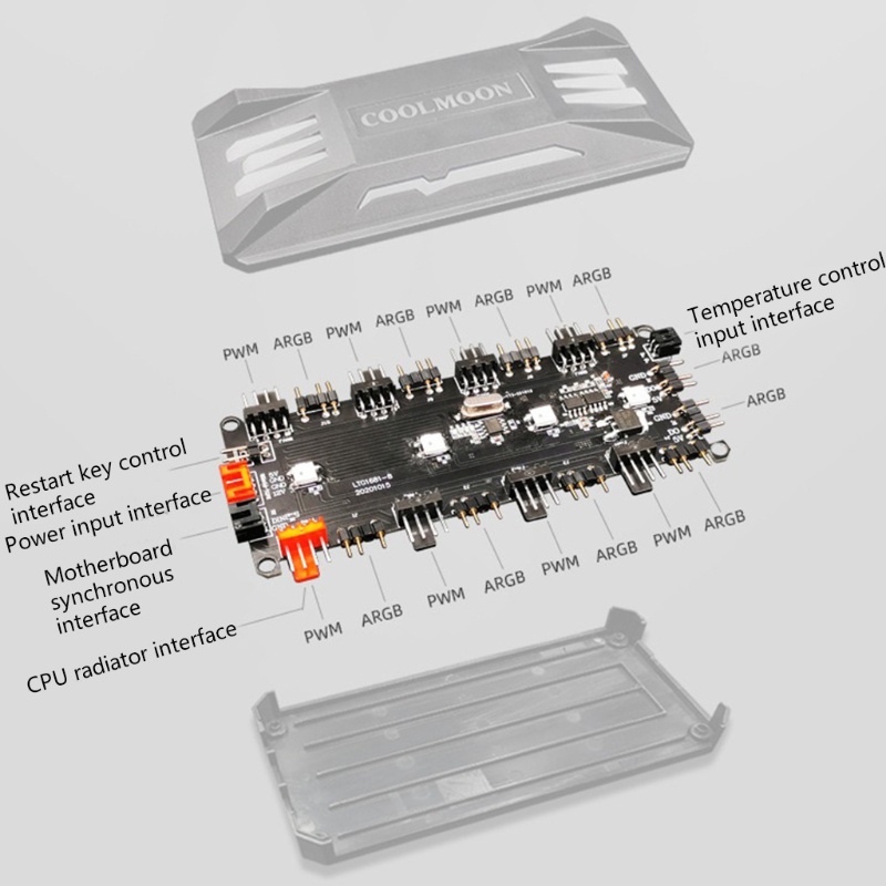 Bộ Điều Khiển Quạt Tản Nhiệt Không Dây Thông Minh 4Pin PWM 5V 3Pin ARGB