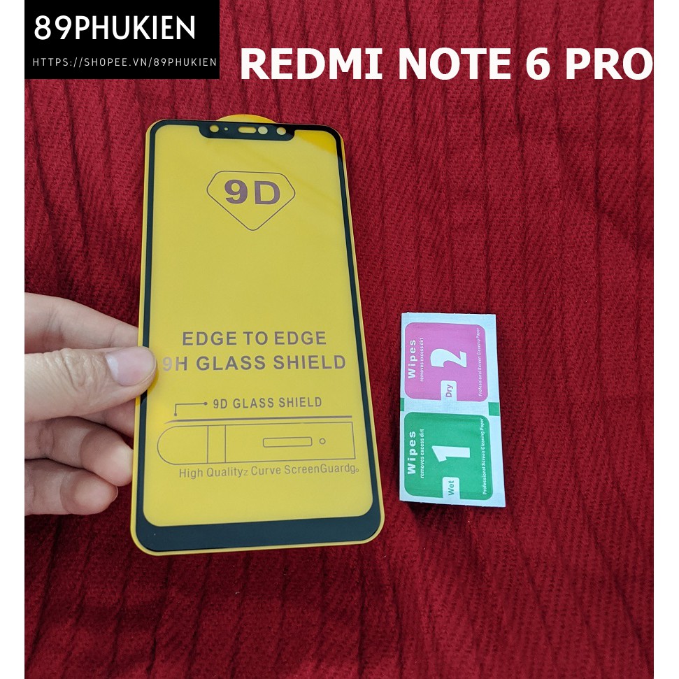 Dán cường lực phủ màn hình Redmi Note 6 Pro