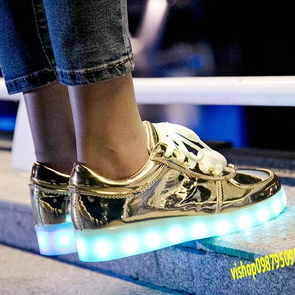 Giày Phát Sáng Vàng Bóng - giày phát sáng 7 màu