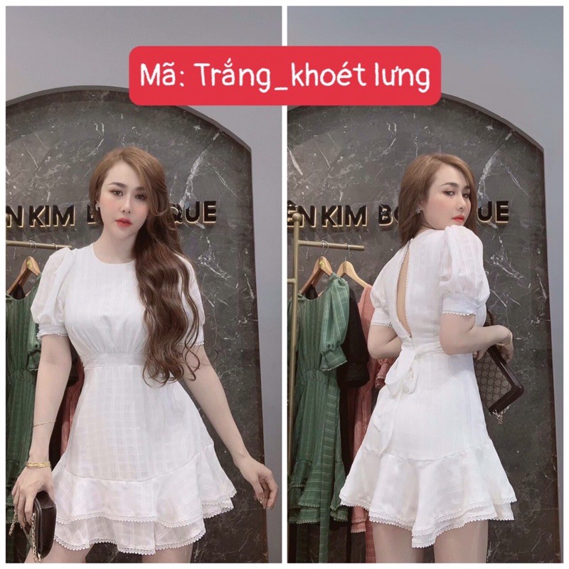 ĐẦM TAY PHỒNG BIGSIZE 55-90kg (có size- ẢNH THẬT BIGSIZE) màu đen có sẵn mút ngực