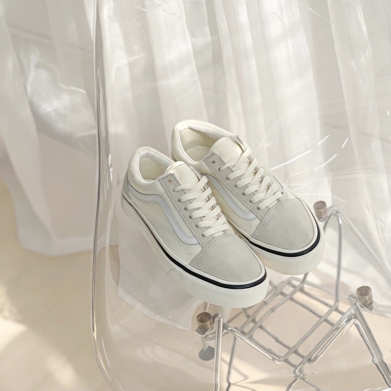 Giày vans kem [chính hãng] giày sneaker thấp