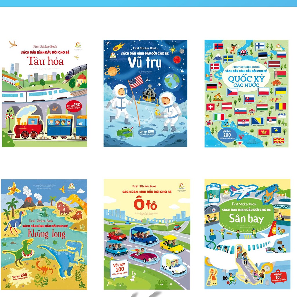 SÁCH - First sticker book - Dán hình đầu đời cho bé (6 cuốn)