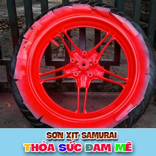 chai sơn màu cam rực Y3505 sơn xịt Samurai .