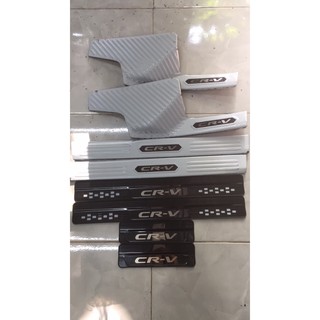 Ốp bậc cửa titan trong và ngoài honda crv 2018-2019