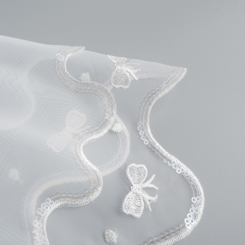 Yoioi Khăn Choàng Cổ Nhiều Lớp Thêu Họa Tiết Thắt Nơ Tự Buộc Vòng Cổ Cho Nữ Se