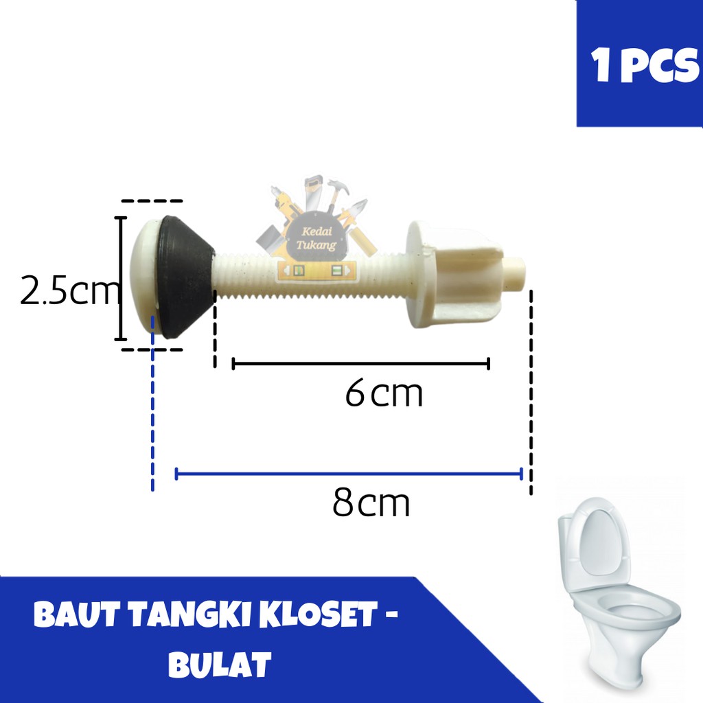 Bộ Bu Lông Ốc Vít Tiêu Chuẩn Mỹ Gắn Bồn Cầu