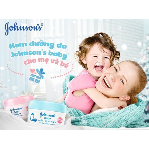 Kem dưỡng da Johnson's Baby 50g, kem dưỡng ẩm mềm mịn ngăn ngừa khô da