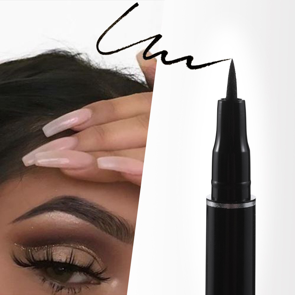 Bút Kẻ Mắt Dạng Lỏng Màu Đen Chống Thấm Nước Lâu Trôi Đầu Cọ Mềm Mượt