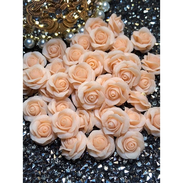 Hoa hồng pháp size đại trang trí móng, hoa bột gắn móng Thiên Di Nail