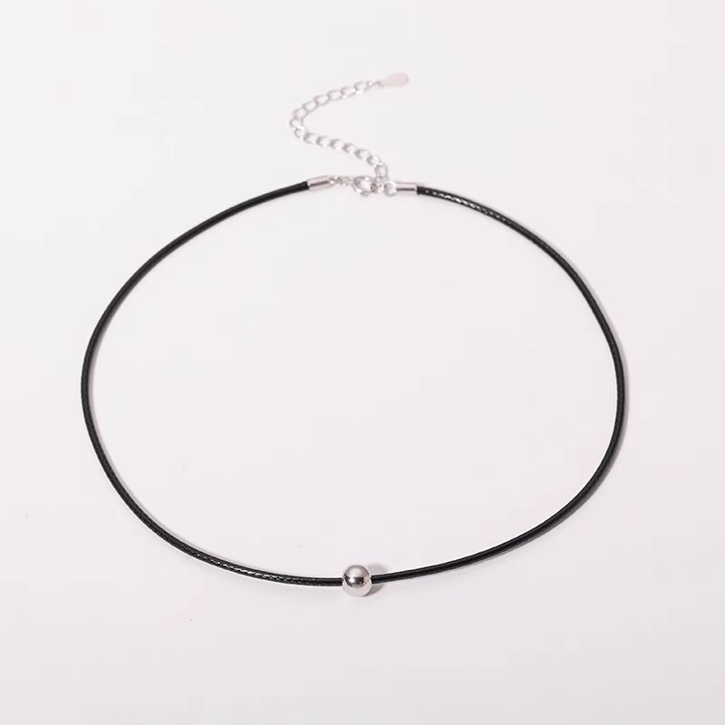 Vòng Cổ Choker Đính Hạt Màu Đen Đơn Giản Thời Trang