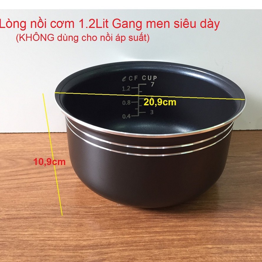 Lòng nồi cơm điện 1.2lit – Ruột nồi cơm điện tử 1.2L