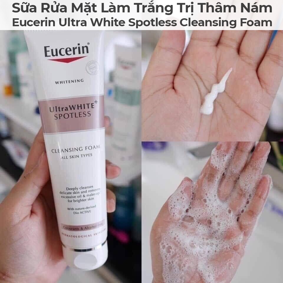 Sữa rửa mặt Eucerin Ultra White+ Spotless Cleansing Foam làm trắng da 150g