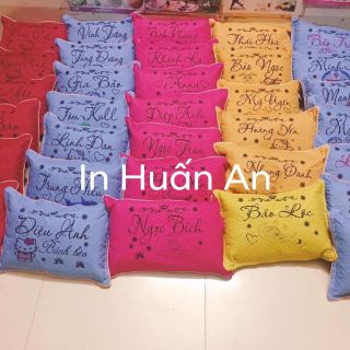 Gối in tên bé