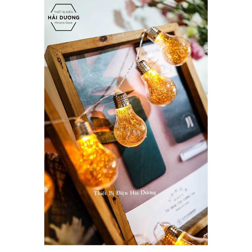 Bộ dây đèn led trang trí 20 bóng đèn dài 4 mét chân cắm USB - Tặng kèm củ sạc - Bảo hành 1 năm - Trang trí decor