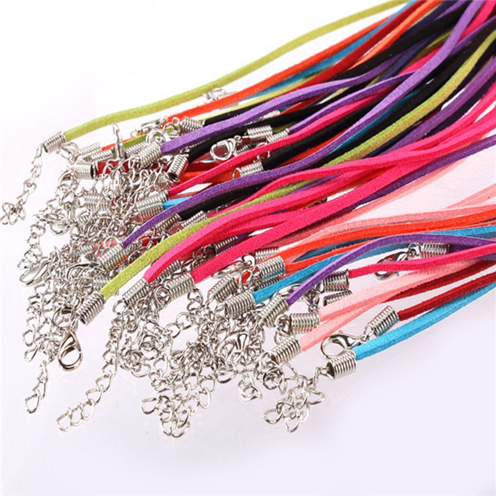 Dây da đeo cổ màu nâu/đen có khóa cài dùng làm phụ kiện trang sức