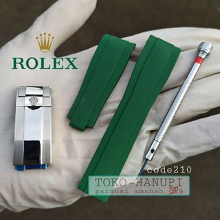 Dây Đồng Hồ Rolex Cong 20mm Màu Xanh Lá