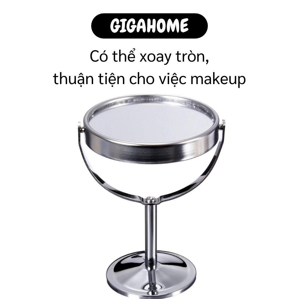 Gương Trang Điểm 2 Mặt GIGAHOME Để Bàn, Xoay 360 Độ, Nhỏ Xinh 3561