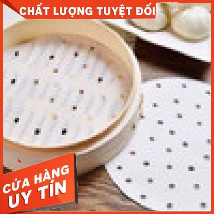 Giấy nến đục lỗ nướng thịt ,hấp bánh size 20-23cm (98-100 tờ)