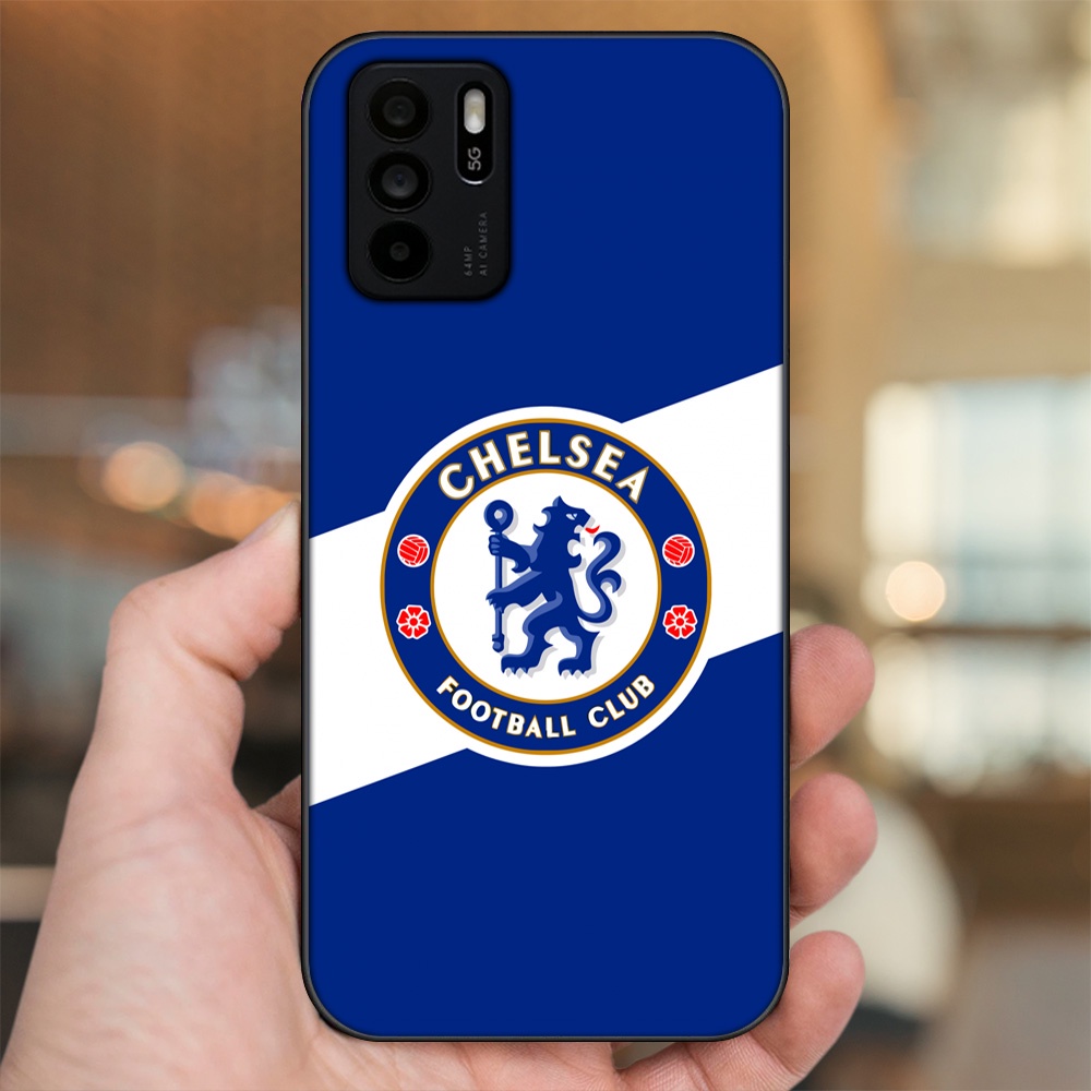Ốp lưng Oppo Reno 6Z 5G viền đen in hình Chelsea FC
