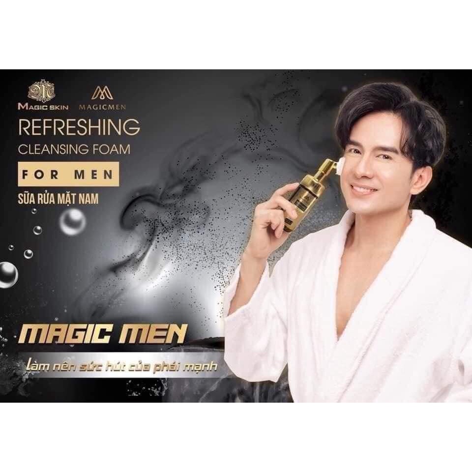 Sữa rửa mặt nam😍😍MAGICMEN😍😍Sữa rửa mặt NAM Magic Skin - Refreshing Cleansing Foam for MEN Sạch Da Kiềm Dầu