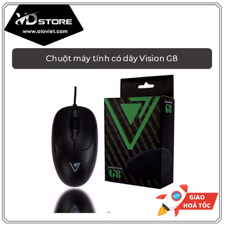 Chuột máy tính có dây Vision G8 phù hợp văn phòng/ thiết kế/ game – Hàng Chính Hãng
