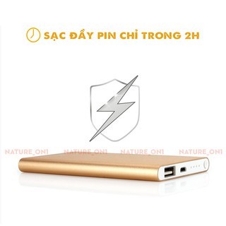 Pin  dự phòng  vỏ nhôm  FREE SHIP  Sạc dự phòng nguyên khối POLYMER 12000mAh -  tặng cáp sạc nhanh