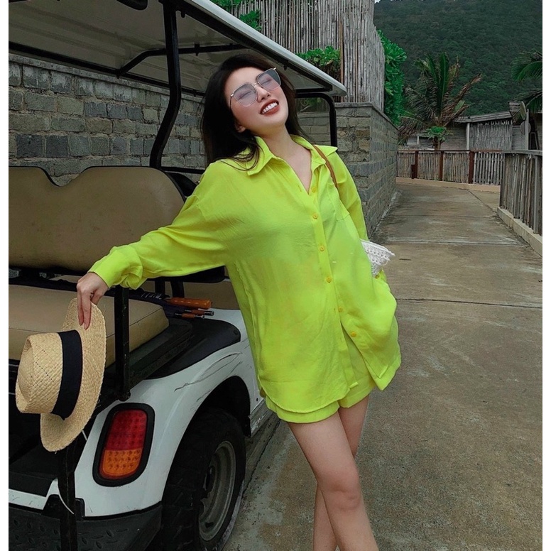 Set Bộ Áo Sơ Mi Trơn + Quần