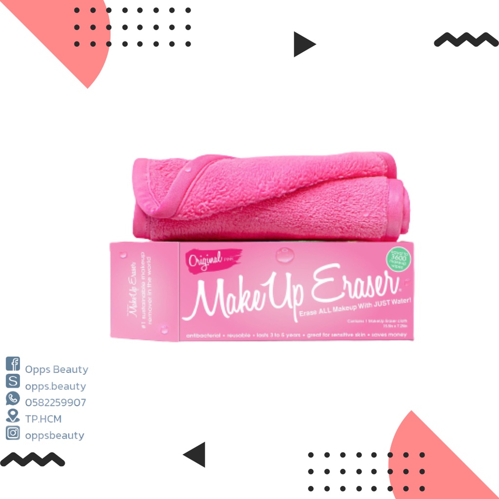 Khăn tẩy trang vải cao cấp MakeUp Eraser Original Pink